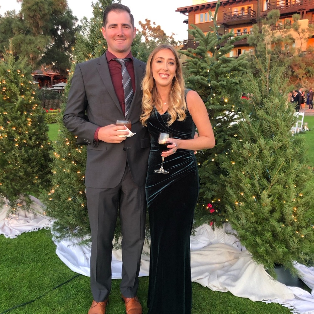 Velvet Green Formal Dress